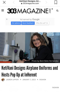 KetiVani Designs Airplane Uniforms and Hosts Pop Up at InHerent - KetiVani